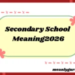 School Meaning2026