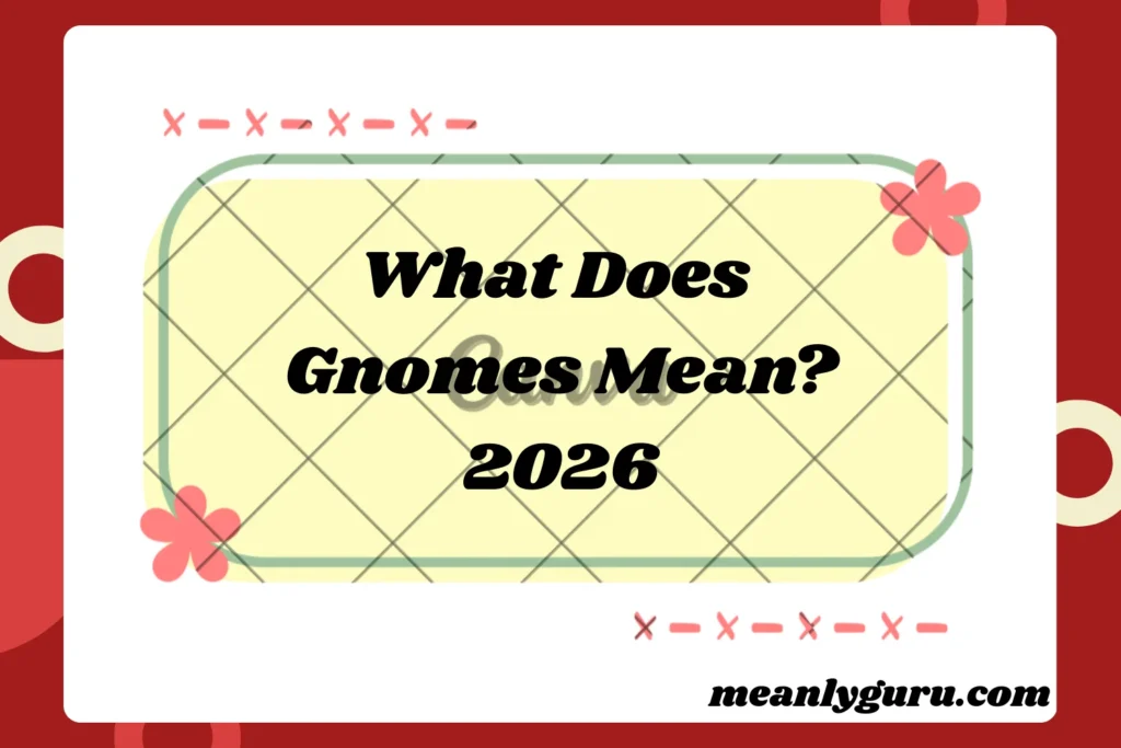 What Does Gnomes Mean? for 2026