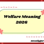 Welfare Meaning2026