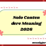 Nolo Contendere Meaning2026