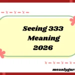Seeing 333 Meaning:2026