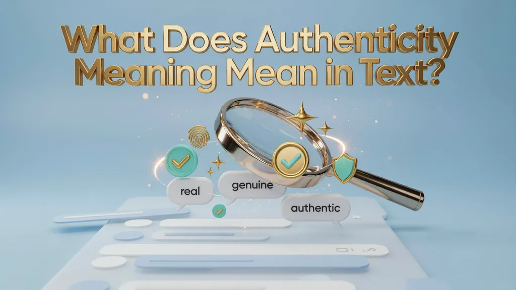 What Does Authenticity Meaning Mean in Text? 2026